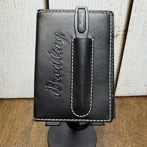Breitling Leather Golf Score Card Book With Pencil RARE